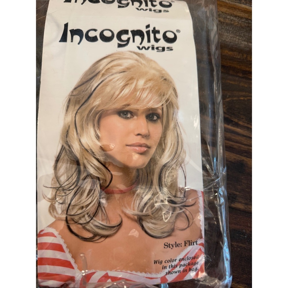 Incognito Wigs Blonde Wig‎ Flirt Style with Black Highlights Halloween Costume